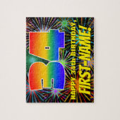 34. Geburtstag: Spaß, bunte feierliche Feuerwerke Puzzle (Vertikal)