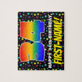 34. Geburtstag — Spaß, farbenfrohe Sternenweltenmu Puzzle (Vertikal)