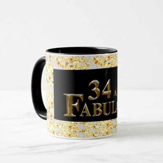 34. Geburtstag Tasse (Vorderseite Links)