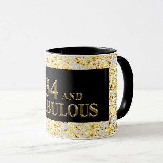 34. Geburtstag Tasse (VorderseiteRechts)