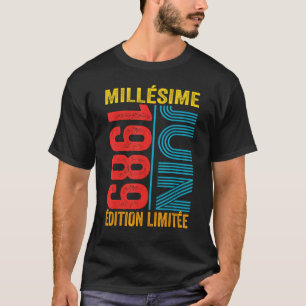 34. Geburtstag Vintag Juni 1989 34 Jahre T-Shirt