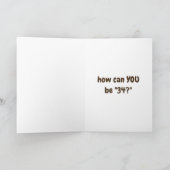 ***34. GEBURTSTAG**** WIR DENKEN, ES IST NUTS!!!!! KARTE (Innenseite)