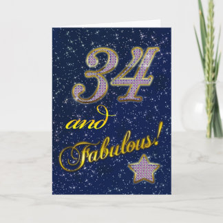 34. Geburtstags-Party Einladung