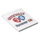34. Geburtstagsdesigns Notizblock (angewinkelt)