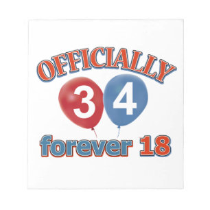 34. Geburtstagsentwürfe Notizblock