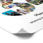 34. Geburtstagsfeier Nummer 34 Fotocollage Poster (Ecke)