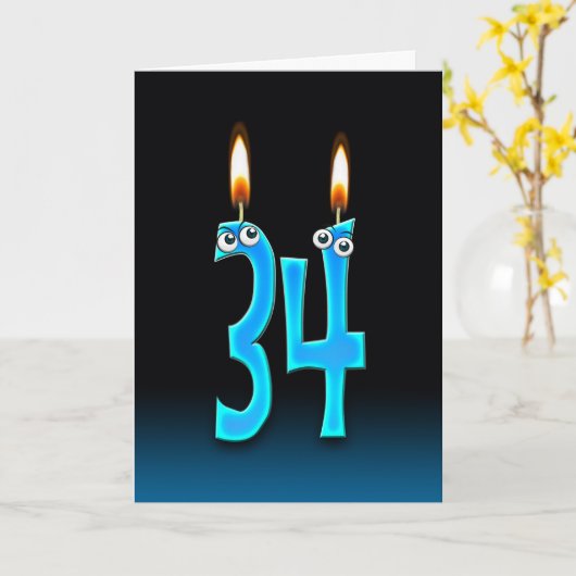 34. Geburtstagskandale Karte (Gelbe Blume)