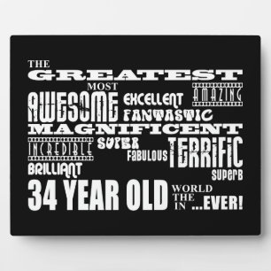 34. Geburtstagsparty Besten vierunddreißig Jahre a Fotoplatte