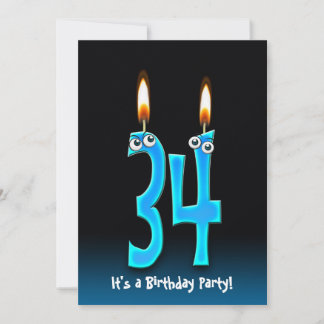 34. Geburtstagsparty Einladung