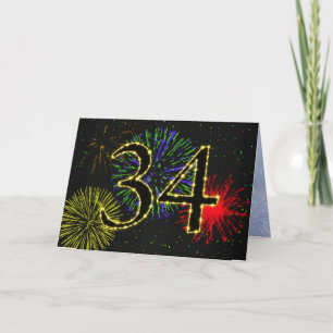 34. Geburtstagsparty Einladung