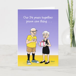 34. Hochzeitstag Grußkarte für Ehemann Karte