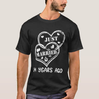 34. Hochzeitstag vor gerade 34 Jahren verheiratet T-Shirt