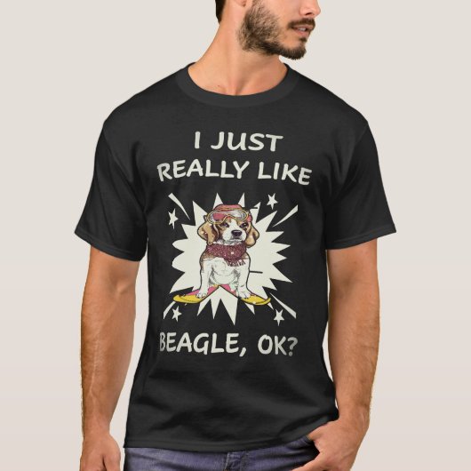 34 Ich mag einfach Beagle T-Shirt (Vorderseite)