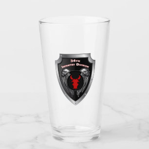 34. Infanterie-Division Individueller Schild Glas