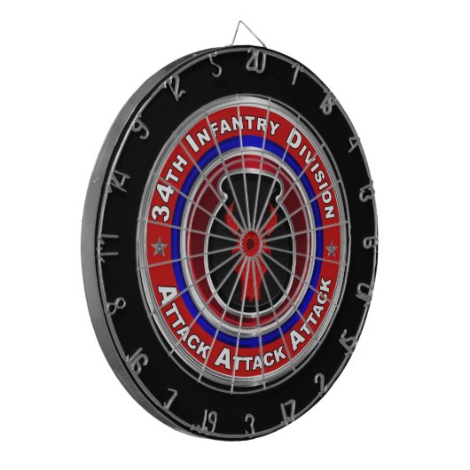 34. Infanterieabteilung Dartscheibe (Vorderseite Links)