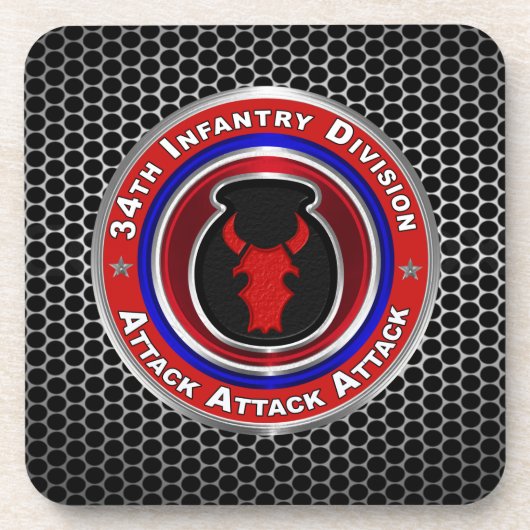 34. Infanterieabteilung Getränkeuntersetzer (Vorderseite)