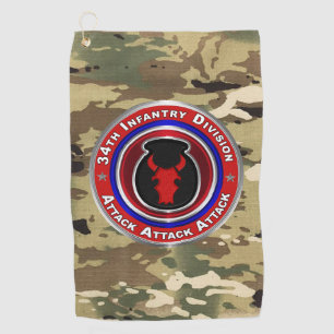 34. Infanterieabteilung Golfhandtuch