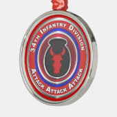 34. Infanterieabteilung Weihnachten halten Ornament Aus Metall (Links)