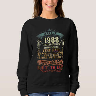 34 Jahre alt 34. Juli Geburtstag für Männer Frauen Sweatshirt