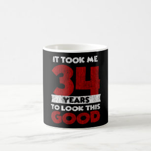 34 Jahre alt hat mich zum 34. Geburtstag gut ausse Kaffeetasse