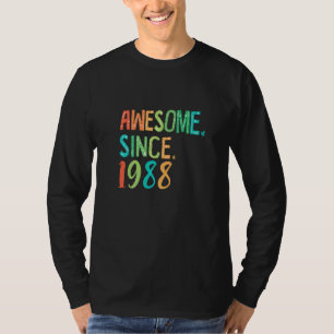 34 Jahre alt Mädchen Herz Blumendekor Phantastisch T-Shirt