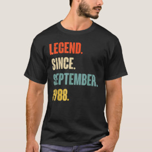 34 Jahre alte Legende seit September 1988 34. Bir T-Shirt