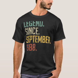 34 Jahre alte Legende seit September 1988 34. Bir T-Shirt