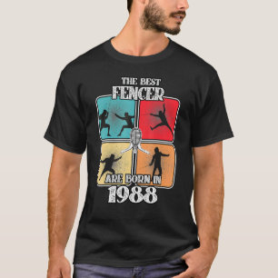 34 Jahre alter Fencer Fencing Sport 1988 34. Gebur T-Shirt