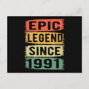 34 Jahre alter Geburtstag-Epic-Legende 34. Geburts Postkarte