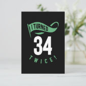 34 Jahre altes Geburtstagsgeschenk RSVP Karte (Stehend Vorderseite)