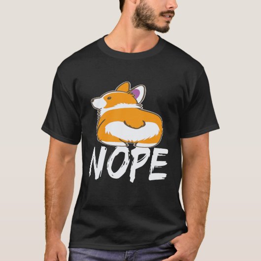 34 Nein - Corgi T-Shirt (Vorderseite)