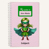 34 Superhelden Kinder Mädchen Schreibwaren Schüler Notizblock (Vorderseite)