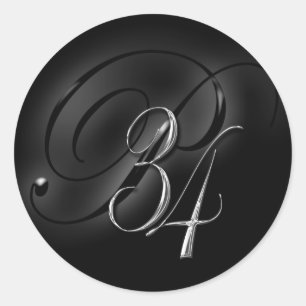 34 Ursprünglicher P-Hochzeitstag - Umschlag Aufkle Runder Aufkleber