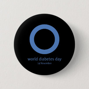 "Weltdiabetestag " Diabetes-Bewusstsein Button