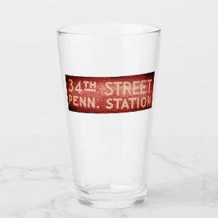 34th Street New York, New Tile Train Station Sign Glas