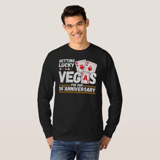 34th Wedding Anniversary - Las Vegas Trip T-Shirt (Vorne ganz)
