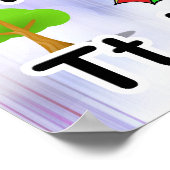 34x23 ABC Alphabet Poster mit elementarer Grafik (Ecke)