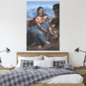 34x51 Jungfrau und Kind mit Saint Anne Leinwanddruck (Insitu (Schlafzimmer))