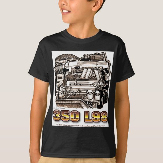 350 L98 Korvette Motor T-Shirt (Vorderseite)