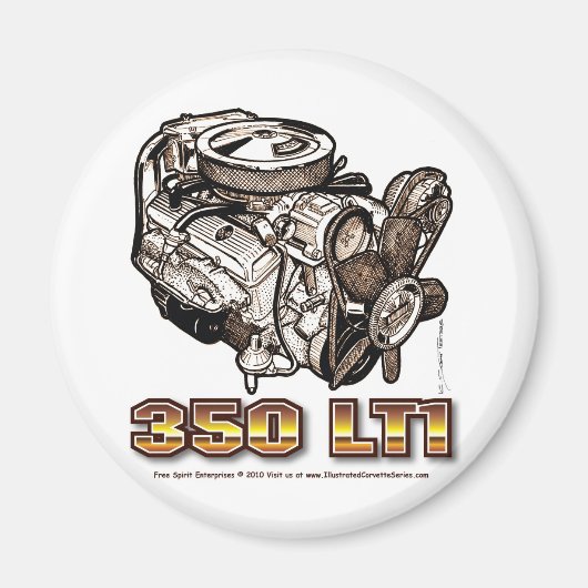 350 LT1 Corvette Motor Magnet (Vorne)