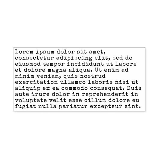 350 Zeichen Großer Schreibstil für Schreibmaschine Permastempel (Design)