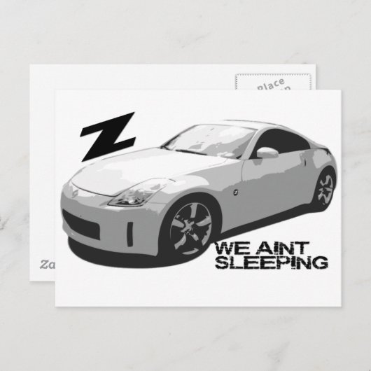 350Z Aint schlafen Postkarte (Vorne/Hinten)