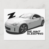 350Z Aint schlafen Postkarte (Vorderseite)