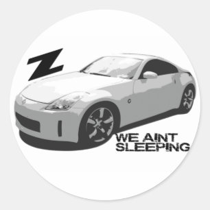 350Z Schläft nicht Runder Aufkleber