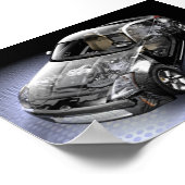 350Z Silber innen Poster (Ecke)