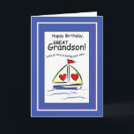 3541 Große Grandson Religious Sailboat Geburtstag Karte<br><div class="desc">Perfekte Karte für Groß Grandson an seinem Geburtstag.</div>