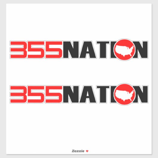 355Nation Standard Design Aufkleber (Blatt)
