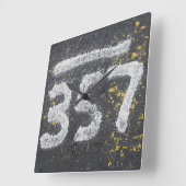 357 Mason's and Angel Number Quadratische Wanduhr (Winkel)