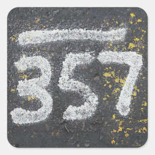 357 Maurers und Engelszahl Quadratischer Aufkleber