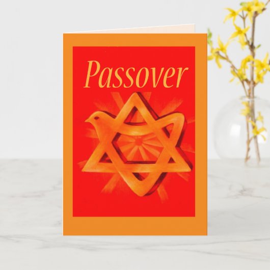 3583 Passover Red-Gold Karte (Gelbe Blume)